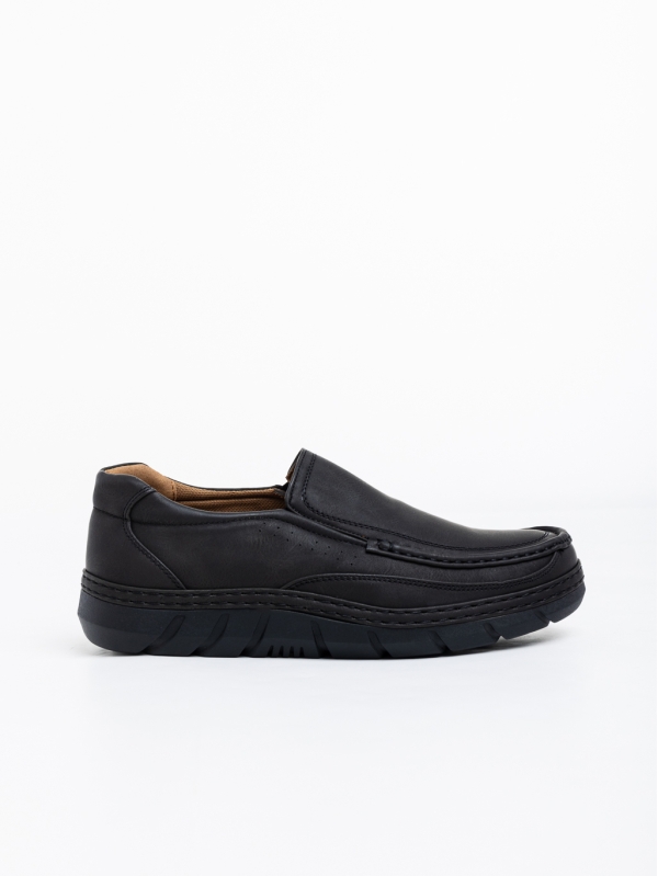 Мъжки обувки черни от еко кожа Milton, 3 - Kalapod.bg