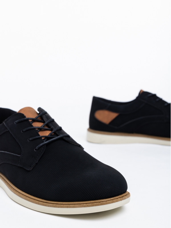 Мъжки обувки черни от еко кожа Fabien, 4 - Kalapod.bg