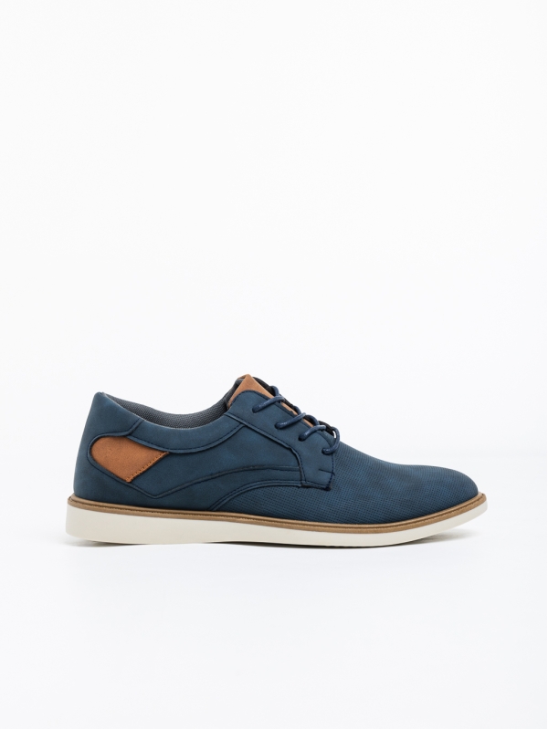 Мъжки обувки сини от еко кожа Fabien, 3 - Kalapod.bg