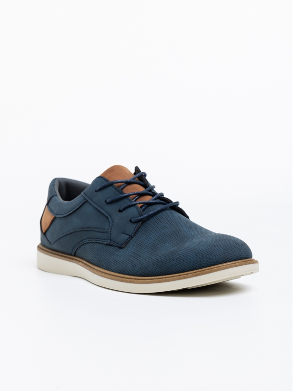 Мъжки обувки сини от еко кожа Fabien, 2 - Kalapod.bg