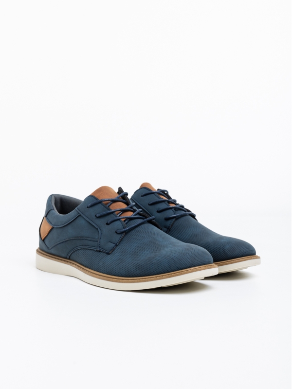 Мъжки обувки сини от еко кожа Fabien - Kalapod.bg