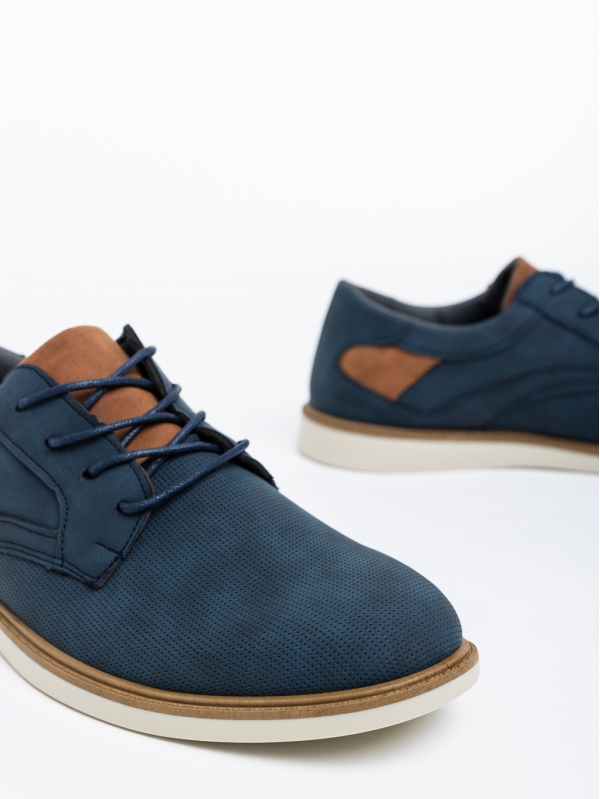 Мъжки обувки сини от еко кожа Fabien, 4 - Kalapod.bg