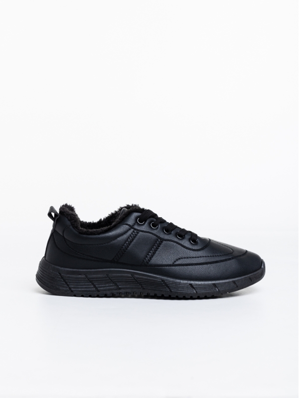 Мъжки спортни обувки черни от еко кожа Preston, 2 - Kalapod.bg