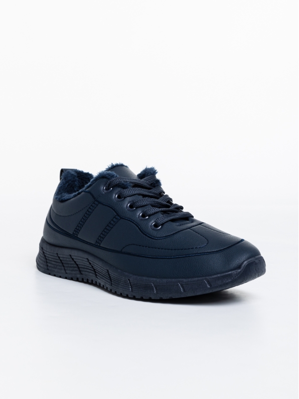 Мъжки спортни обувки тъмно сини от еко кожа Preston - Kalapod.bg