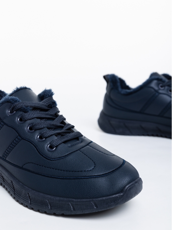 Мъжки спортни обувки тъмно сини от еко кожа Preston, 4 - Kalapod.bg