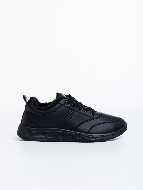 Мъжки спортни обувки черни от еко кожа Jorah, 3 - Kalapod.bg