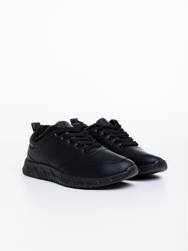 Мъжки спортни обувки черни от еко кожа Jorah, 2 - Kalapod.bg