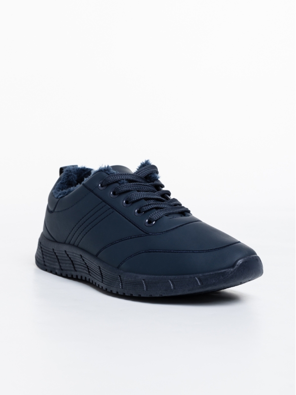 Мъжки спортни обувки тъмно сини от еко кожа Jorah - Kalapod.bg