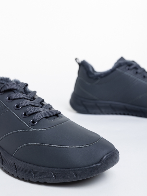 Мъжки спортни обувки сиви от еко кожа Jorah, 4 - Kalapod.bg