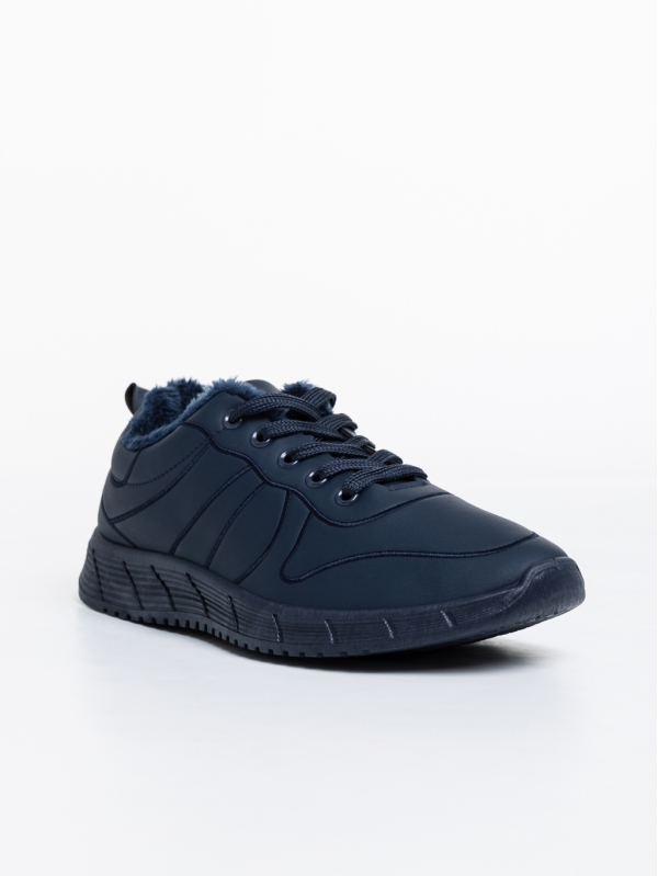 Мъжки спортни обувки тъмно сини от еко кожа Grover, 2 - Kalapod.bg