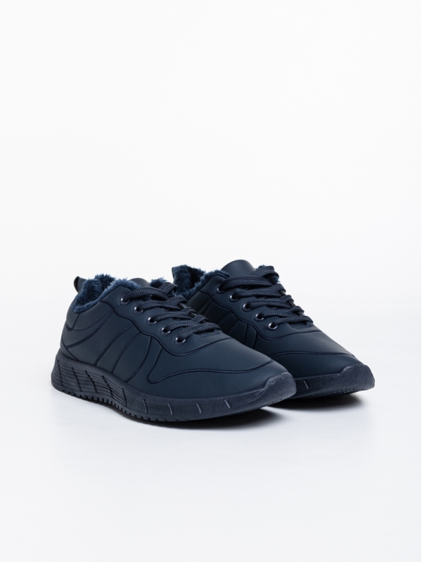 Мъжки спортни обувки тъмно сини от еко кожа Grover - Kalapod.bg