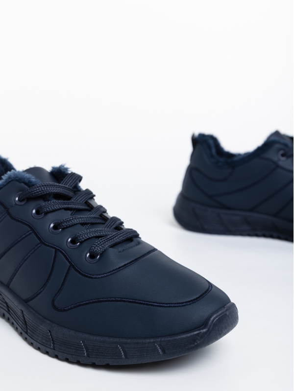 Мъжки спортни обувки тъмно сини от еко кожа Grover, 4 - Kalapod.bg