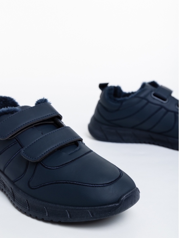 Мъжки спортни обувки тъмно сини от еко кожа Osman, 4 - Kalapod.bg
