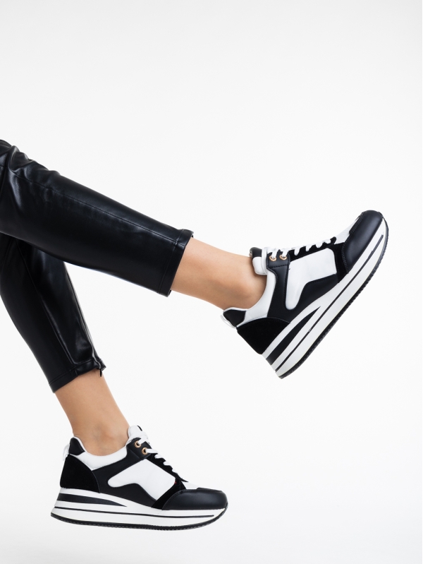 Дамски спортни обувки черни от еко кожа Calpurnia, 3 - Kalapod.bg