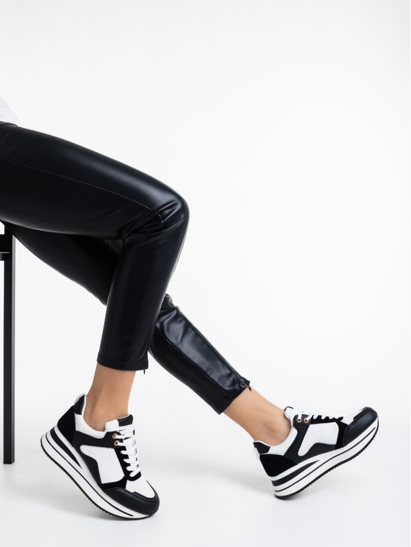 Дамски спортни обувки черни от еко кожа Calpurnia, 4 - Kalapod.bg