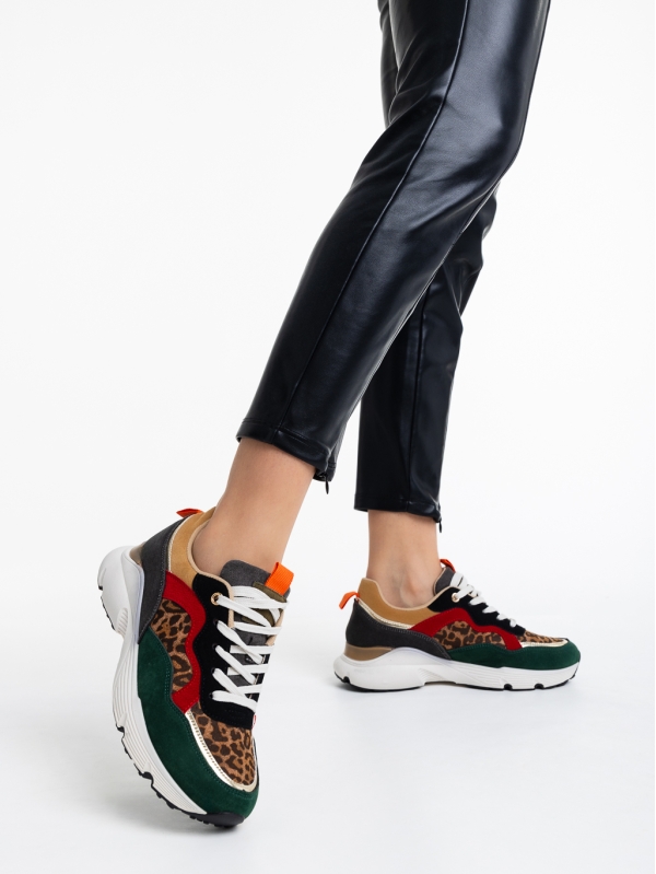 Дамски спортни обувки леопард от текстилен материал Doireann, 2 - Kalapod.bg