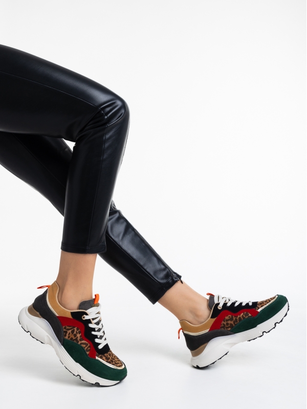 Дамски спортни обувки леопард от текстилен материал Doireann, 4 - Kalapod.bg