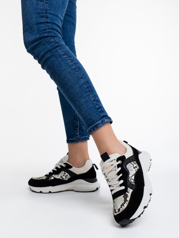 Дамски спортни обувки змийска кожа от текстилен материал Doireann, 2 - Kalapod.bg