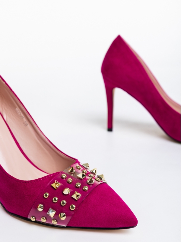 Дамски обувки  розови от текстилен материал  Gundega, 6 - Kalapod.bg