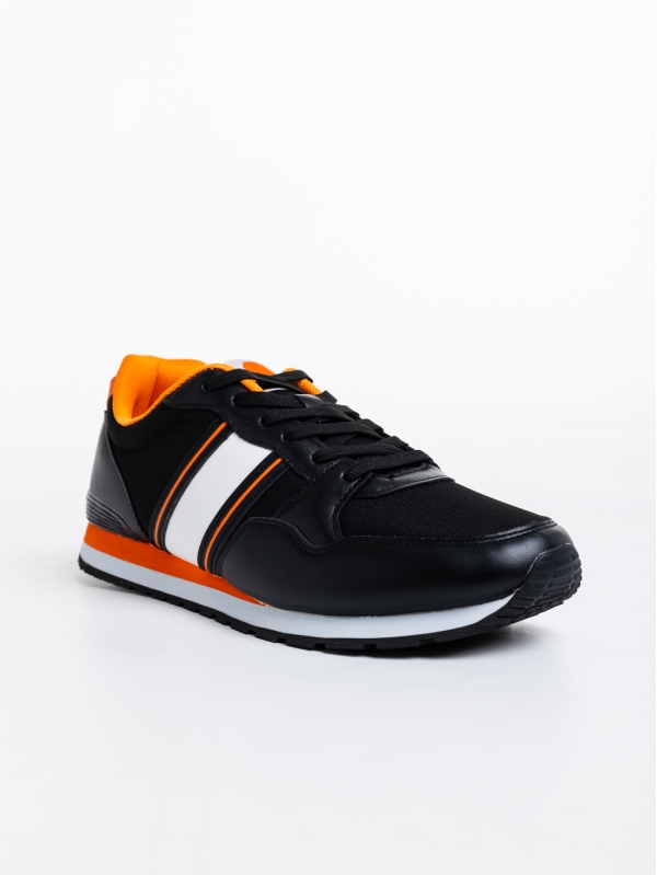 Мъжки спортни обувки черни от еко кожа и текстилен материал Casиo, 2 - Kalapod.bg