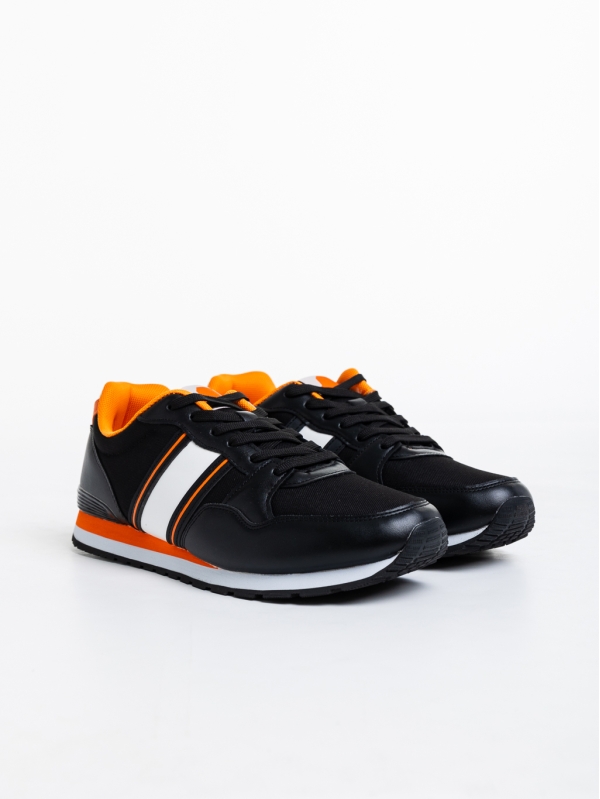 Мъжки спортни обувки черни от еко кожа и текстилен материал Casиo, 3 - Kalapod.bg