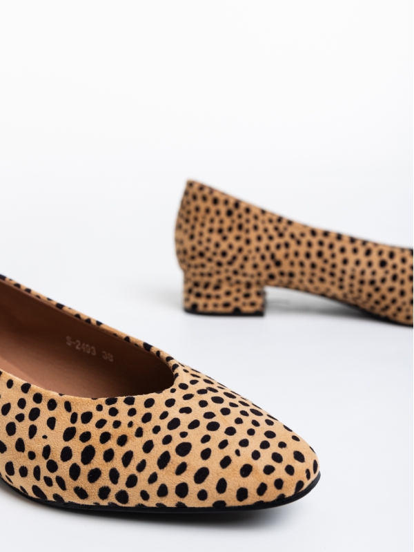 Дамски обувки леопард с ток от еко кожа Parvina, 6 - Kalapod.bg