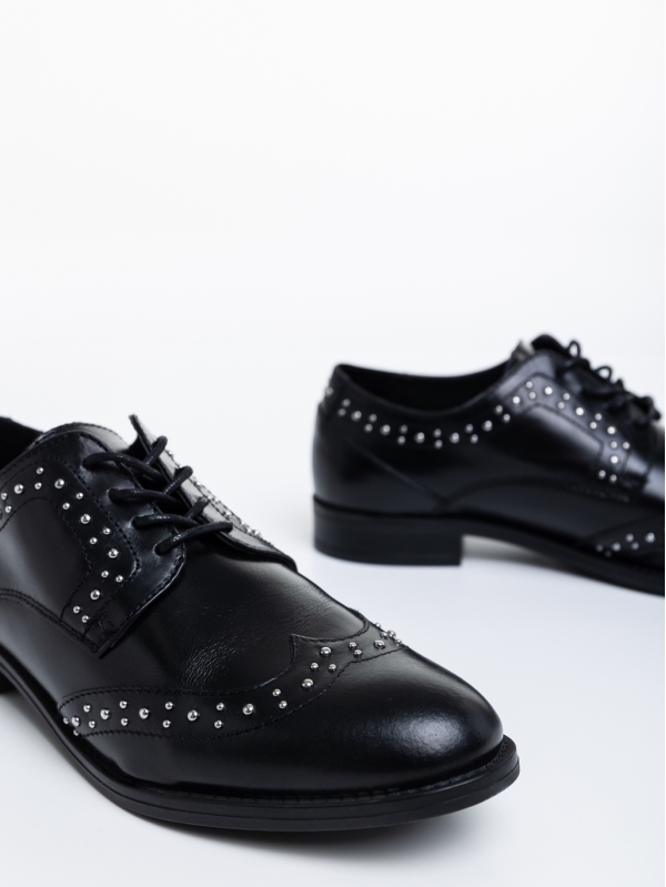 Всекидневни дамски обувки черни от естествена кожа Adiel, 7 - Kalapod.bg