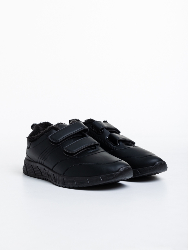Мъжки спортни обувки чрни от еко кожа Triton, 3 - Kalapod.bg
