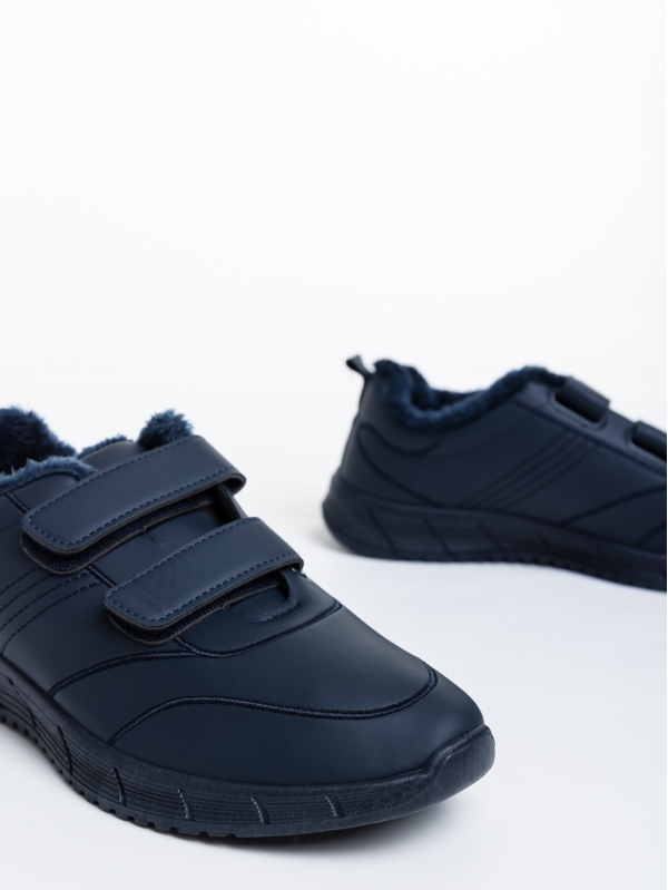 Мъжки спортни обувки тъмно сини от еко кожа Triton, 4 - Kalapod.bg
