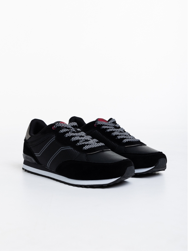 Мъжки спортни обувки черни от текстилен материал Petros, 3 - Kalapod.bg