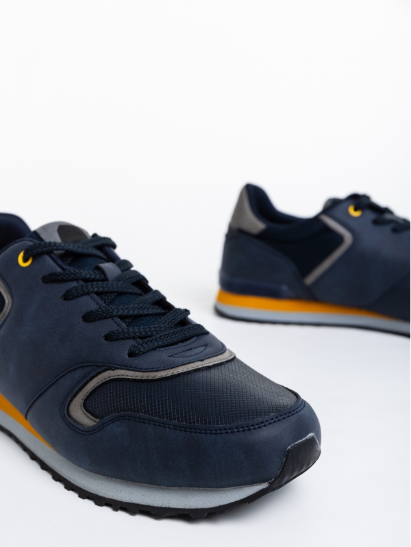 Мъжки спортни обувки сини от еко кожа Devonte, 4 - Kalapod.bg