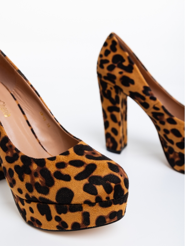 Дамски обувки леопард от текстилен материал Delmara, 7 - Kalapod.bg