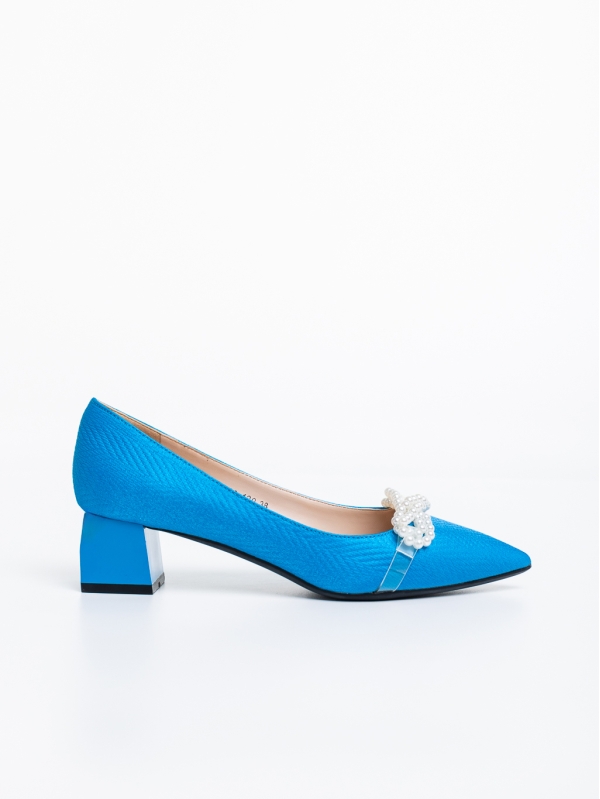 Дамски обувки сини от текстилен материал Maricela, 5 - Kalapod.bg