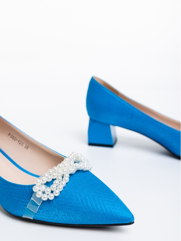 Дамски обувки сини от текстилен материал Maricela, 6 - Kalapod.bg