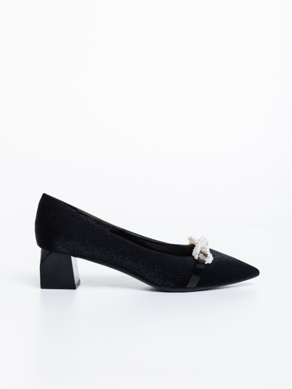 Дамски обувки черни от текстилен материал Maricela, 5 - Kalapod.bg