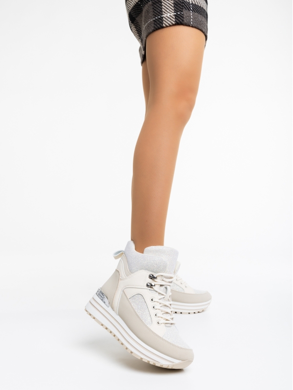 Дамски спортни обувки бежови от еко кожа Shantae, 2 - Kalapod.bg