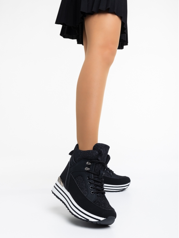 Дамски спортни обувки черни от еко кожа Shantae, 2 - Kalapod.bg