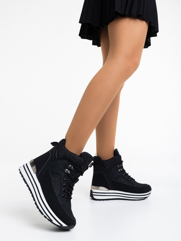 Дамски спортни обувки черни от еко кожа Shantae, 3 - Kalapod.bg