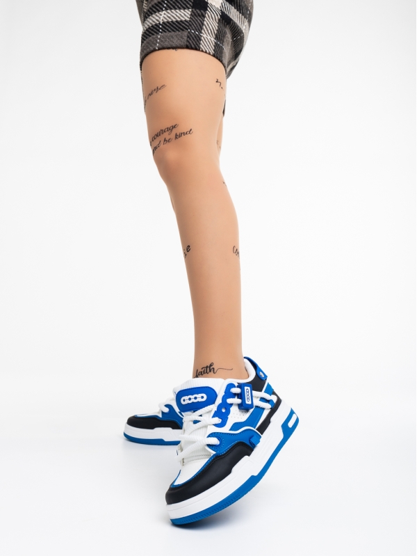 Дамски спортни обувки бели със синьо от еко кожа Cammie, 2 - Kalapod.bg