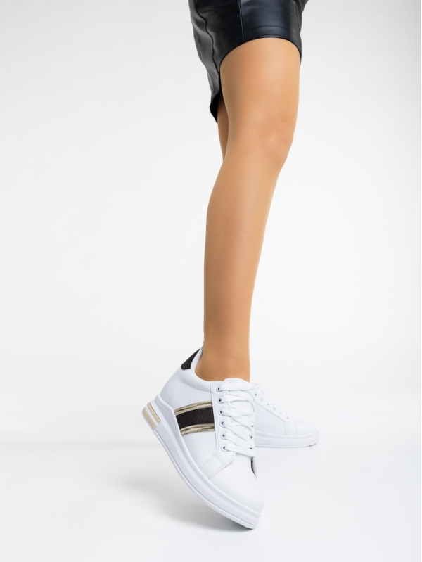 Дамски  спортни обувки бели  от екологична кожа Kendis, 2 - Kalapod.bg