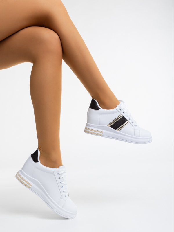 Дамски  спортни обувки бели  от екологична кожа Kendis, 4 - Kalapod.bg