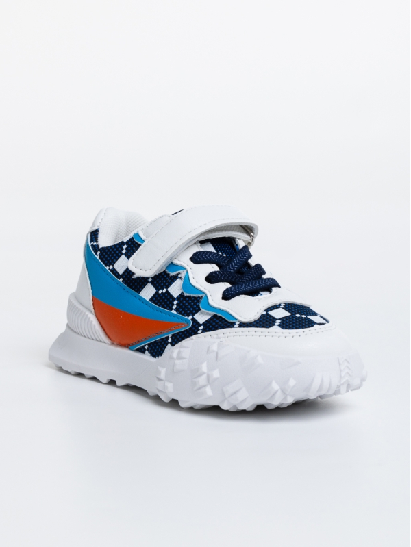 Детски спортни обувки бели с синю от текстилен  материал Codie, 2 - Kalapod.bg