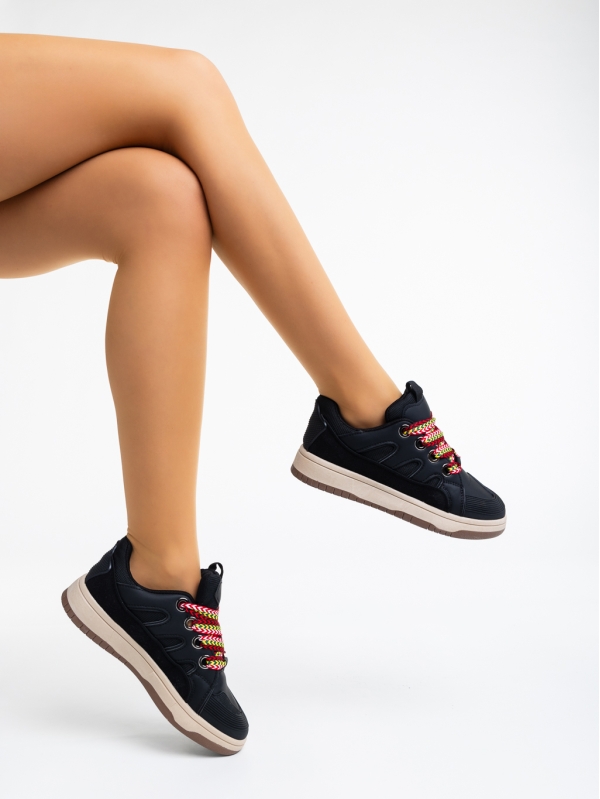 Дамски спортни обувки черни от екологична кожа  Ardala, 4 - Kalapod.bg