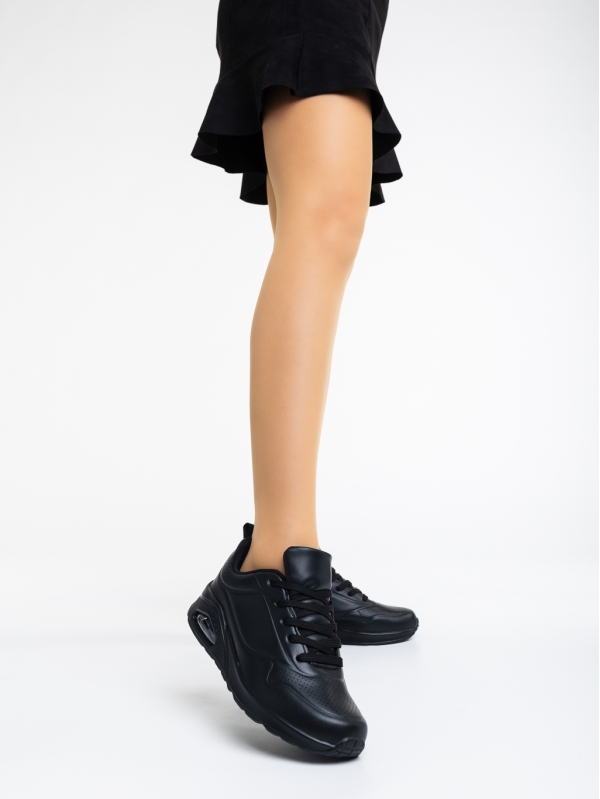 Дамски спортни обувки черни от екологична кожа Arline, 2 - Kalapod.bg