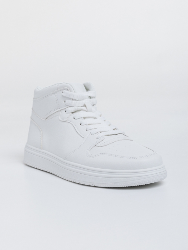Мъжки спортни обувки бели от еко кожа Emanoil, 2 - Kalapod.bg