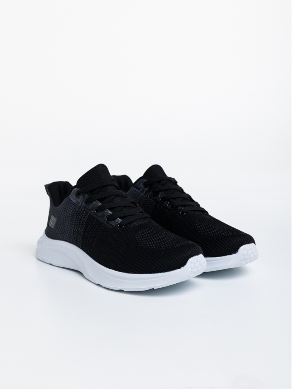 Мъжки спортни обувки черни  от текстилен  материал Manolo - Kalapod.bg