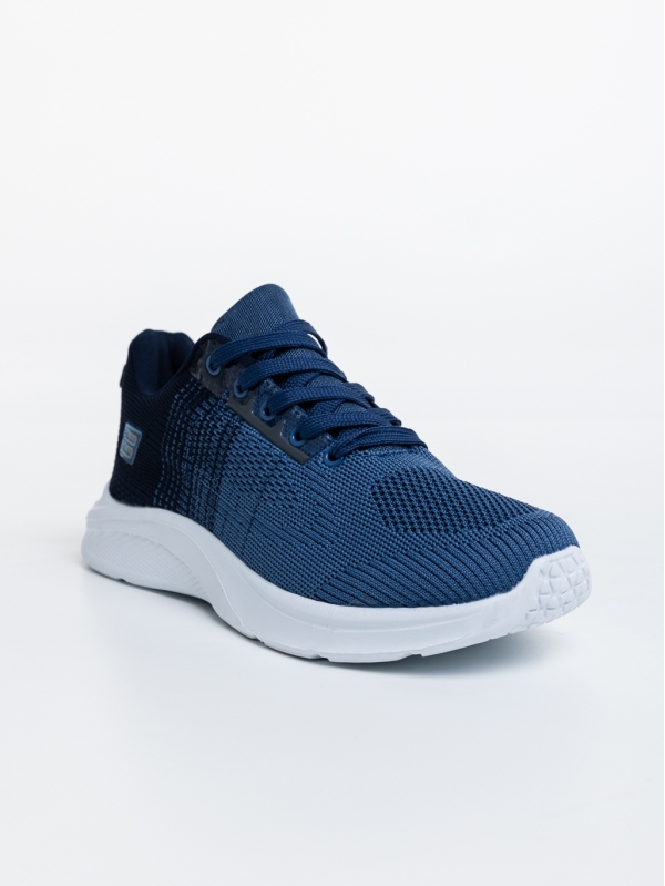 Мъжки спортни обувки сини оттекстилен  материал Manolo, 2 - Kalapod.bg