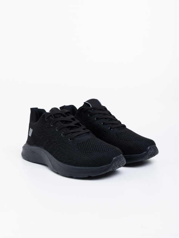 Мъжки спортни обувки черни от текстилен  материал Fender, 2 - Kalapod.bg