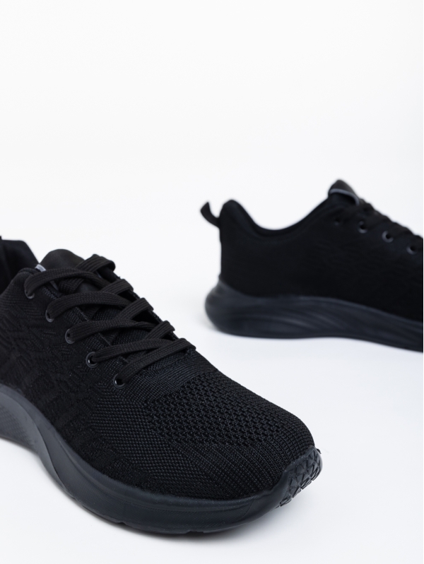 Мъжки спортни обувки черни от текстилен  материал Fender, 4 - Kalapod.bg