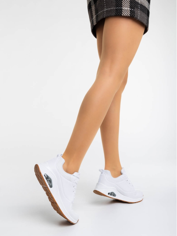 Дамски бели спортни обувки Arline от екологична кожа, 3 - Kalapod.bg